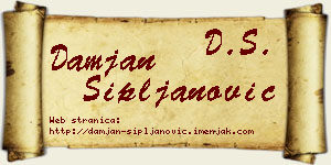 Damjan Sipljanović vizit kartica